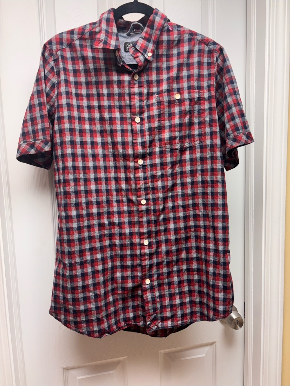 Canyon Guide Outfitters Men’s Plaid Short Sleeve Button Down Shirt Size L